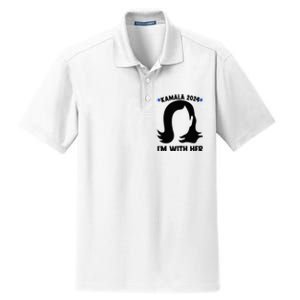 Kamala 2024 IM With Her Silhouette President Vote Blue Usa Dry Zone Grid Polo