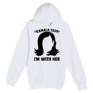 Kamala 2024 IM With Her Silhouette President Vote Blue Usa Premium Pullover Hoodie