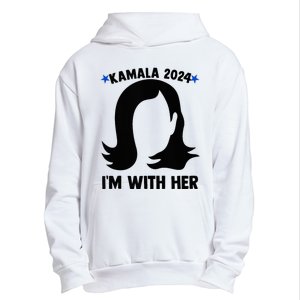 Kamala 2024 IM With Her Silhouette President Vote Blue Usa Urban Pullover Hoodie