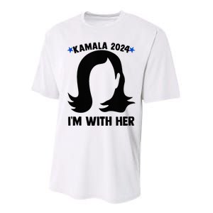 Kamala 2024 IM With Her Silhouette President Vote Blue Usa Performance Sprint T-Shirt