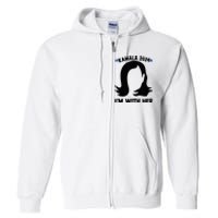 Kamala 2024 IM With Her Silhouette President Vote Blue Usa Full Zip Hoodie