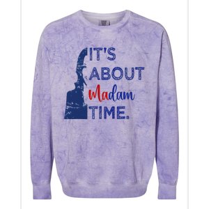 Kamala 2024 ItS About Madam Time President Election Voting Colorblast Crewneck Sweatshirt