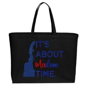 Kamala 2024 ItS About Madam Time President Election Voting Cotton Canvas Jumbo Tote