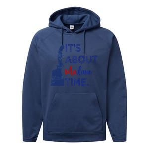 Kamala 2024 ItS About Madam Time President Election Voting Performance Fleece Hoodie