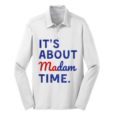 Kamala 2024 ItS About Madam Time Silk Touch Performance Long Sleeve Polo