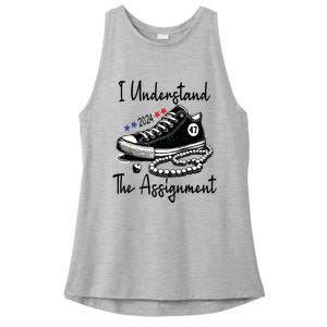 Kamala 2024 I Understand The Assignment Chucks And Pearls Ladies PosiCharge Tri-Blend Wicking Tank