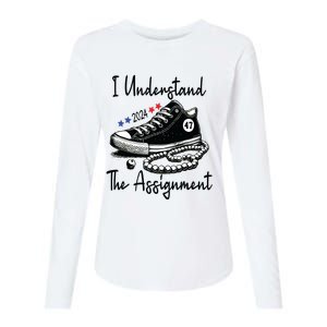 Kamala 2024 I Understand The Assignment Chucks And Pearls Womens Cotton Relaxed Long Sleeve T-Shirt