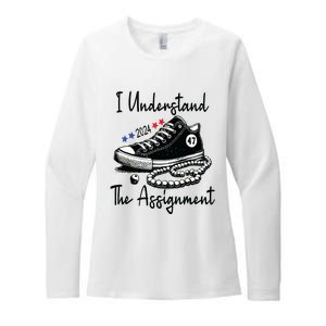 Kamala 2024 I Understand The Assignment Chucks And Pearls Womens CVC Long Sleeve Shirt