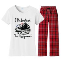 Kamala 2024 I Understand The Assignment Chucks And Pearls Women's Flannel Pajama Set