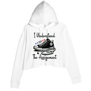 Kamala 2024 I Understand The Assignment Chucks And Pearls Crop Fleece Hoodie