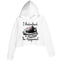 Kamala 2024 I Understand The Assignment Chucks And Pearls Crop Fleece Hoodie