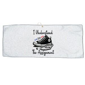 Kamala 2024 I Understand The Assignment Chucks And Pearls Large Microfiber Waffle Golf Towel