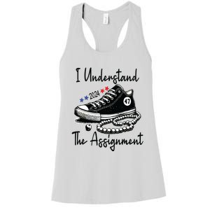 Kamala 2024 I Understand The Assignment Chucks And Pearls Women's Racerback Tank