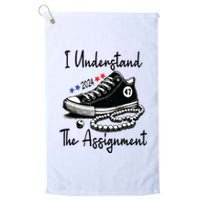 Kamala 2024 I Understand The Assignment Chucks And Pearls Platinum Collection Golf Towel