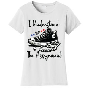 Kamala 2024 I Understand The Assignment Chucks And Pearls Women's T-Shirt