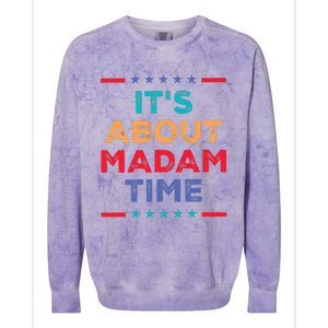 Kamala 2024 ItS About Madam Time President Election Colorblast Crewneck Sweatshirt