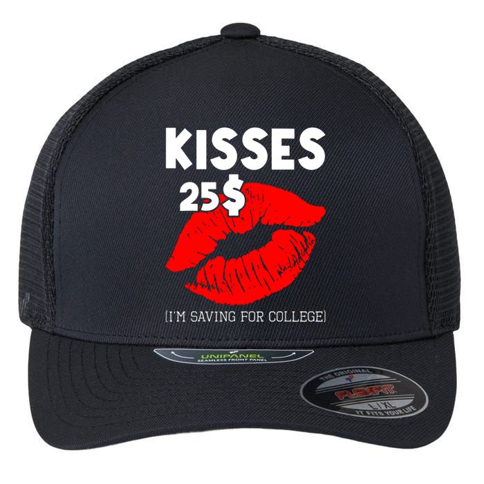 Kisses 25$ IM Saving For College Flexfit Unipanel Trucker Cap