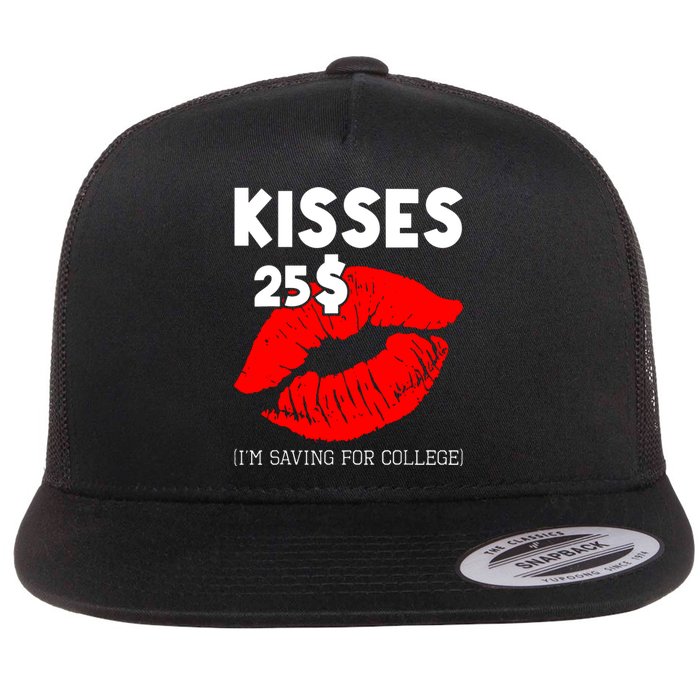 Kisses 25$ IM Saving For College Flat Bill Trucker Hat