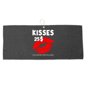 Kisses 25$ IM Saving For College Large Microfiber Waffle Golf Towel