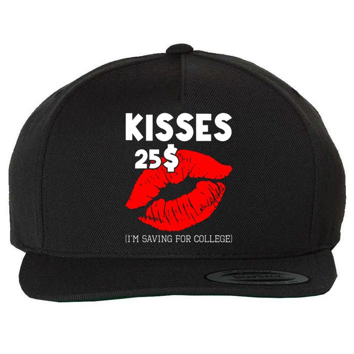 Kisses 25$ IM Saving For College Wool Snapback Cap