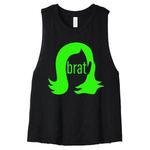 Kamala 2024 Kamala Is Brat Women's Racerback Cropped Tank