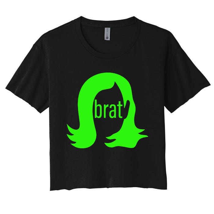 Kamala 2024 Kamala Is Brat Women's Crop Top Tee