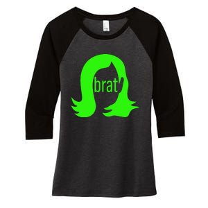 Kamala 2024 Kamala Is Brat Women's Tri-Blend 3/4-Sleeve Raglan Shirt