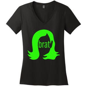 Kamala 2024 Kamala Is Brat Women's V-Neck T-Shirt