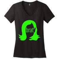 Kamala 2024 Kamala Is Brat Women's V-Neck T-Shirt