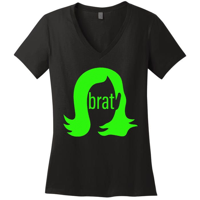 Kamala 2024 Kamala Is Brat Women's V-Neck T-Shirt