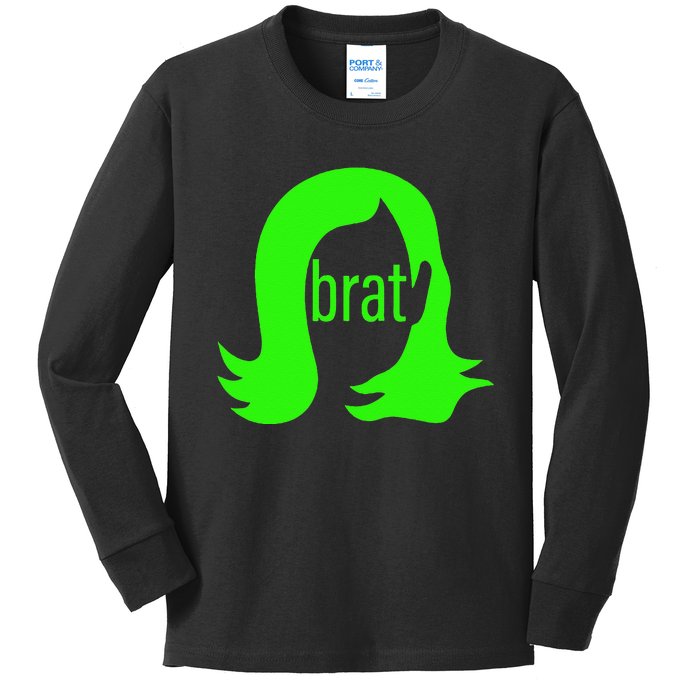 Kamala 2024 Kamala Is Brat Kids Long Sleeve Shirt