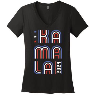 Kamala 2024 Kamala Harris For President Women's V-Neck T-Shirt