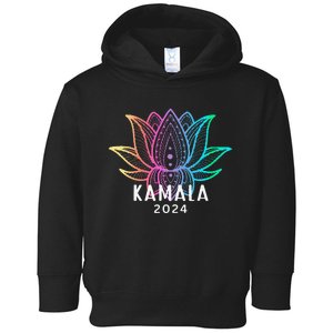 Kamala 2024 Lotus Flower Presidential Campaign Design Gift Toddler Hoodie