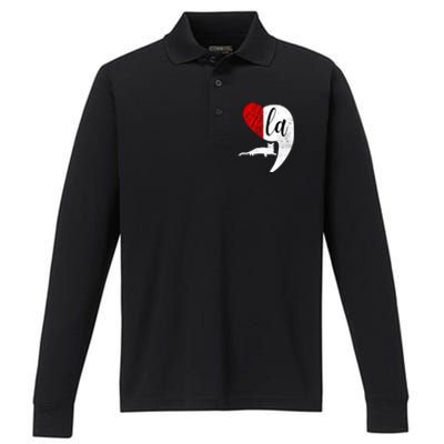 Kamala 2024 Lady Cat Comma La Heart Gift Performance Long Sleeve Polo