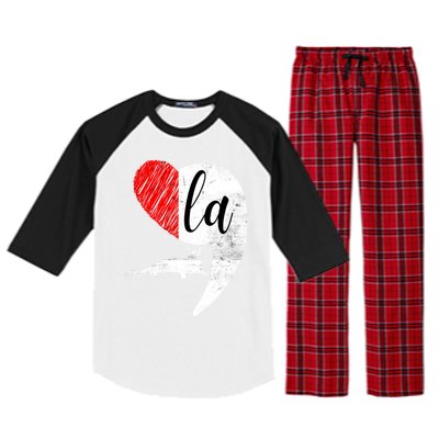 Kamala 2024 Lady Cat Comma La Heart Gift Raglan Sleeve Pajama Set