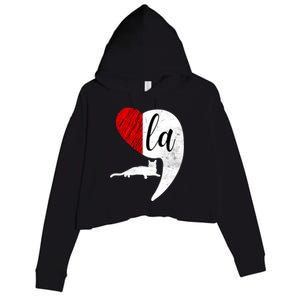 Kamala 2024 Lady Cat Comma La Heart Gift Crop Fleece Hoodie