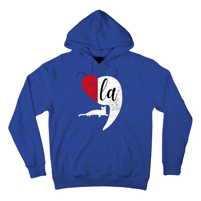 Kamala 2024 Lady Cat Comma La Heart Gift Hoodie