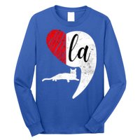 Kamala 2024 Lady Cat Comma La Heart Gift Long Sleeve Shirt