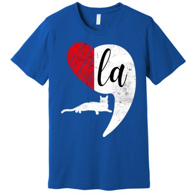 Kamala 2024 Lady Cat Comma La Heart Gift Premium T-Shirt