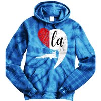 Kamala 2024 Lady Cat Comma La Heart Gift Tie Dye Hoodie