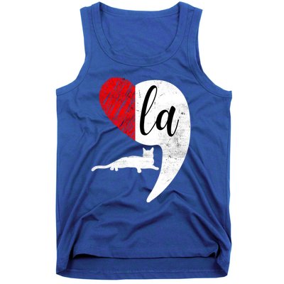 Kamala 2024 Lady Cat Comma La Heart Gift Tank Top