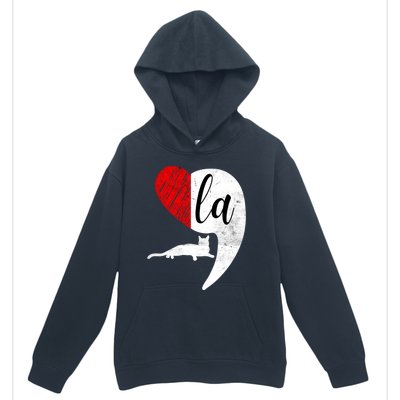 Kamala 2024 Lady Cat Comma La Heart Gift Urban Pullover Hoodie