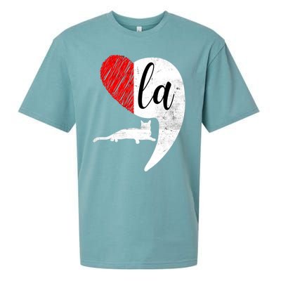 Kamala 2024 Lady Cat Comma La Heart Gift Sueded Cloud Jersey T-Shirt