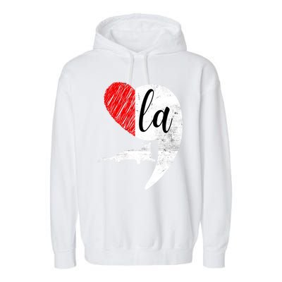 Kamala 2024 Lady Cat Comma La Heart Gift Garment-Dyed Fleece Hoodie