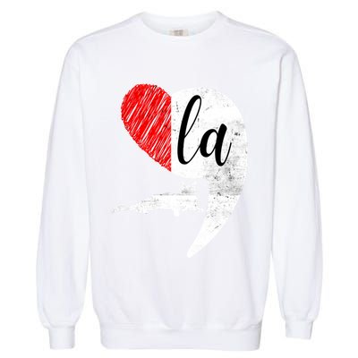 Kamala 2024 Lady Cat Comma La Heart Gift Garment-Dyed Sweatshirt