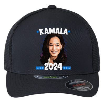 Kamala 2024 President Election Vote Blue Biden Flexfit Unipanel Trucker Cap