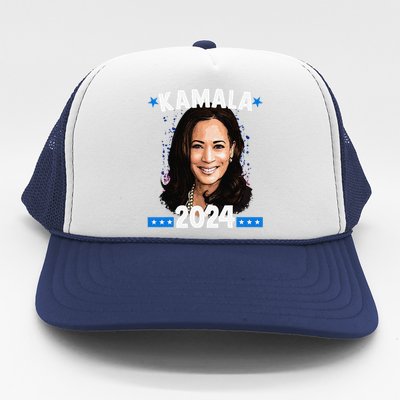 Kamala 2024 President Election Vote Blue Biden Trucker Hat