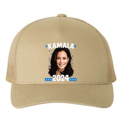 Kamala 2024 President Election Vote Blue Biden Yupoong Adult 5-Panel Trucker Hat