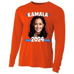 Kamala 2024 President Election Vote Blue Biden Cooling Performance Long Sleeve Crew