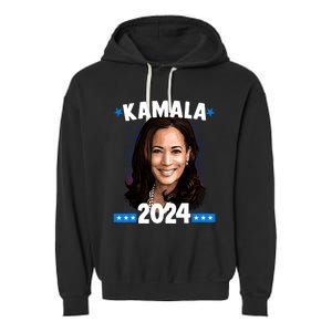 Kamala 2024 President Election Vote Blue Biden Garment-Dyed Fleece Hoodie